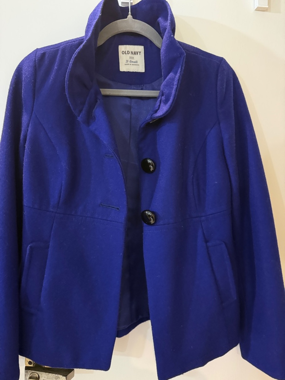 Old Navy Women's Cobalt Blue Short Peacoat Jacket